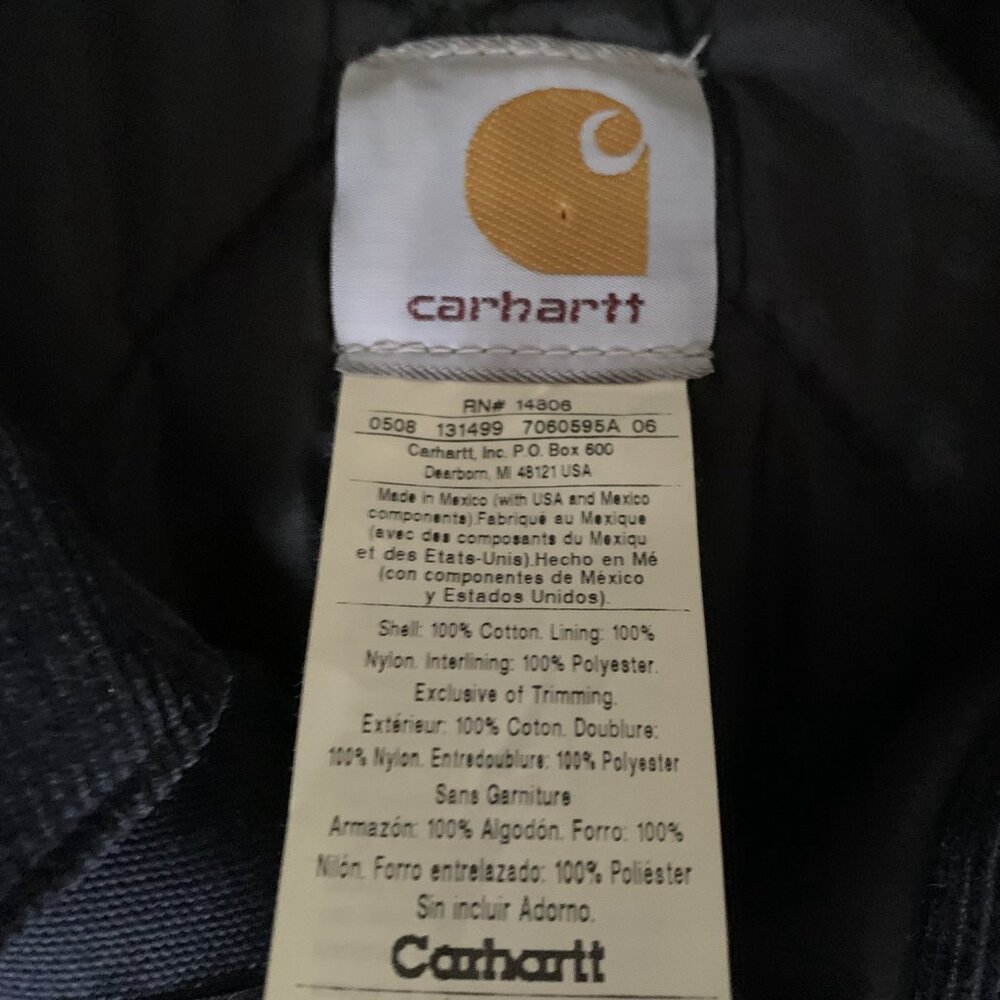 Carhartt‎ Mens Arctic Quilt Lined Sandstone Traditional Coat Black C03 BLK - Picture 2 of 3